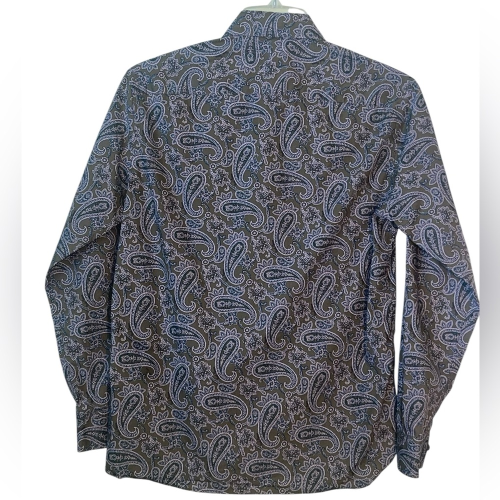Brooks Brother Red Fleece Cotton, paisley print dress shirt. Size small. GUC - Picture 4 of 7